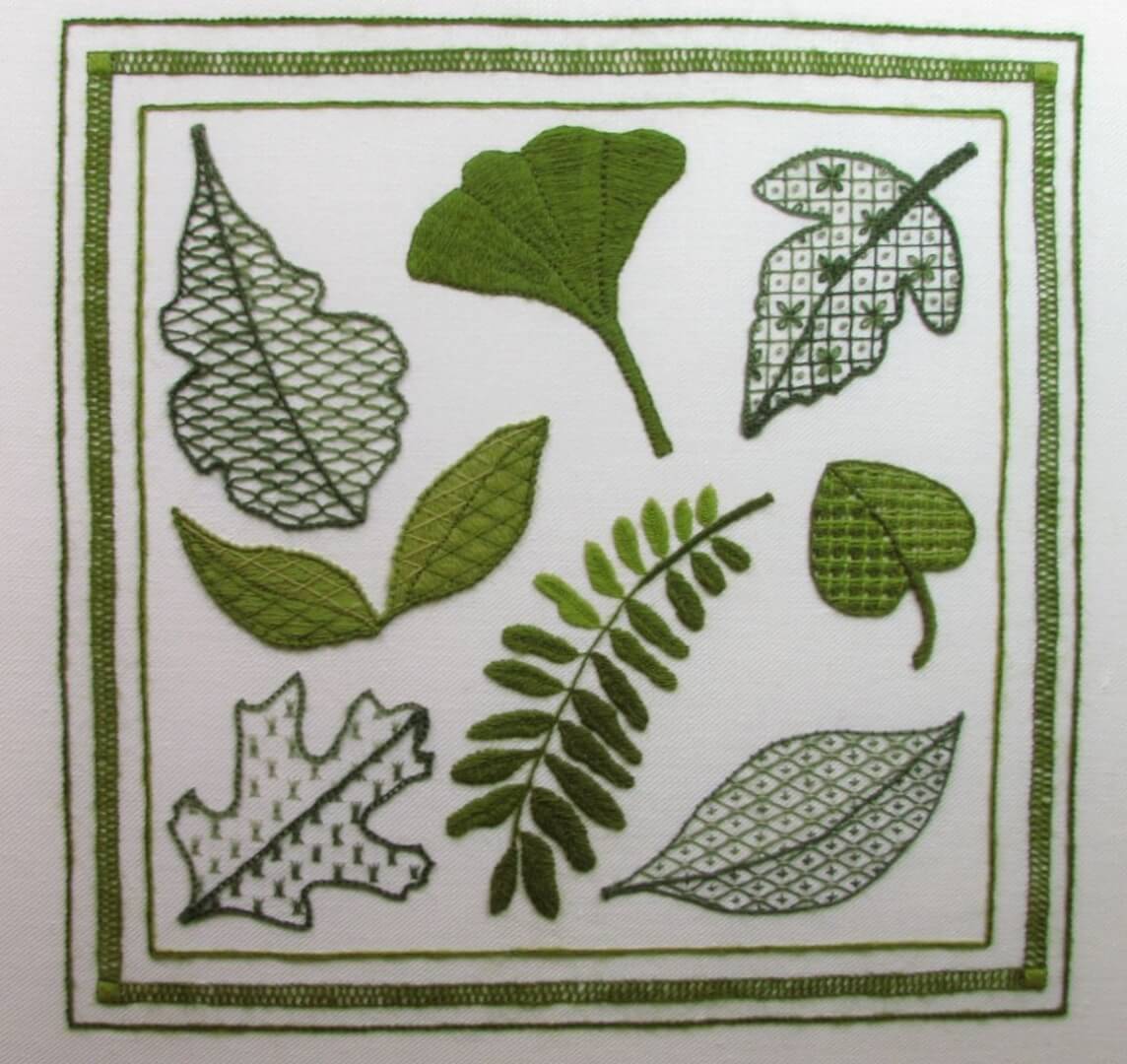 Fallen Leaves Surface Embroidery Class