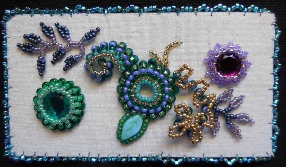 New Petite Projects: Bead Embroidery Sampler and a Romanian Point Lace Ornament