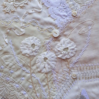 White On White Crazy Quilted Wallpiece Crazy Quilting Class