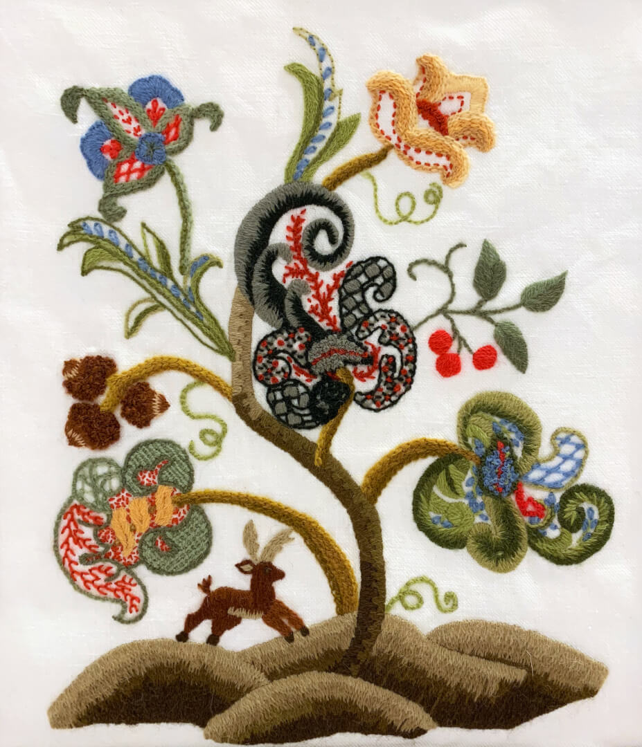 Jacobean Crewel Embroidery EGA