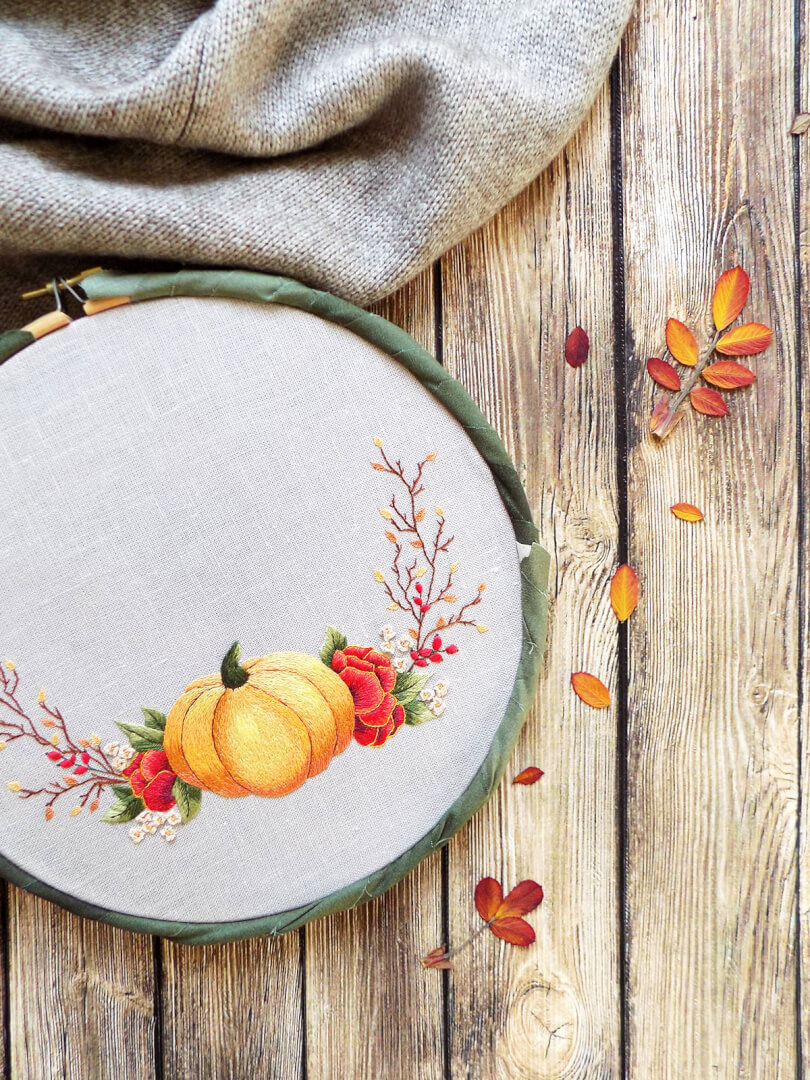 Pumpkin Embroidery Project