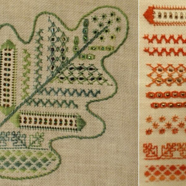 August 2021 Stitchalong Herringbone & Holes by Jane Ellen Balzuweit