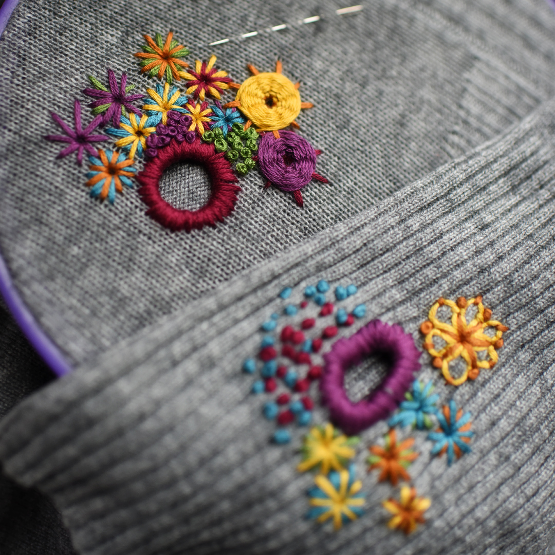 How to embroider over holes to repair your clothes