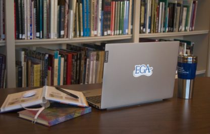 EGA Decal on Laptop