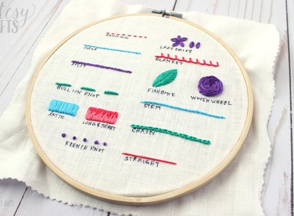 13-Stitch Practice Guide Embroidery Digital Download