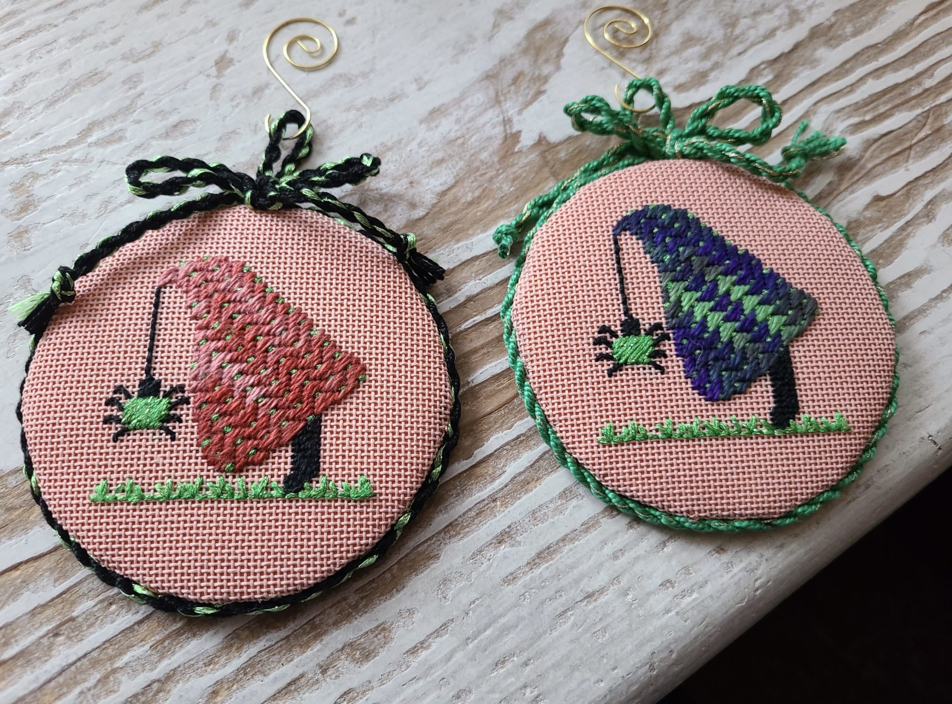 October Stitch-a-long: Once in a Blue Moon and Halloween Tree