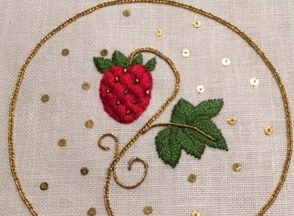 Guest Post: Free Elizabethan Strawberry Embroidery Project by Margaret Kinsey