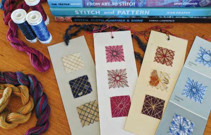 stitched bookmarks