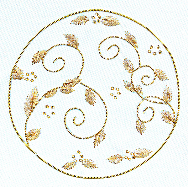 New Petite Project: Golden Circle: A Study in Metal Thread Embroidery by Margaret Kinsey
