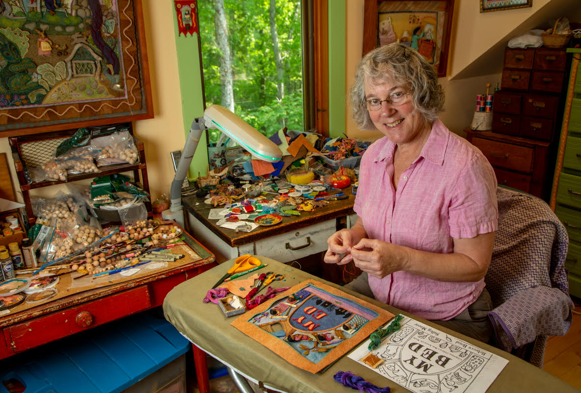 Salley Mavor in her studio