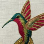 Hummingbird in Silk and Gold