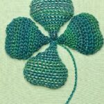 padded 4 leaf clover web