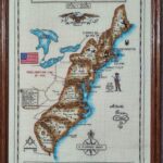 1776 Commemorative Needlework Map